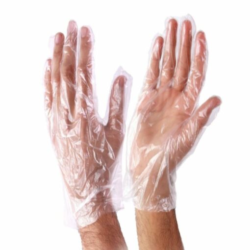 Embossed HDPE Polythene Gloves