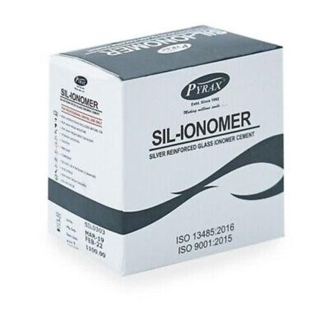 Pyrax SIL-Ionomer Silver Reinforced GIC Filling Cement 5p + 10ml LQ – EM-17210