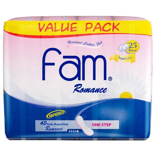 Fam – Romance One Step Maxi Non-Wings Super Sanitary Pads – 40 Pads