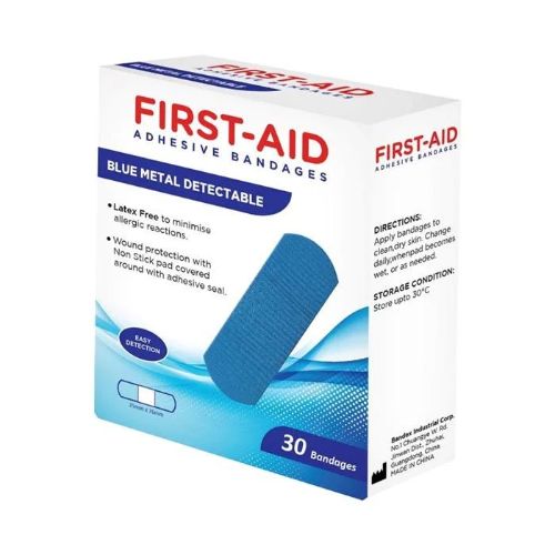 First Aid – Bluemetal Detectable Bandages 30’s-25 Mmx76mm