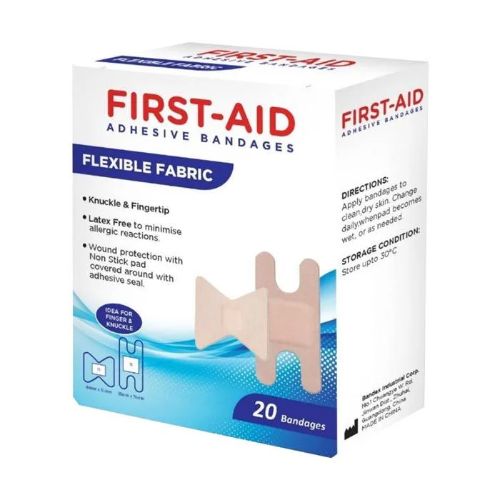 First Aid – Flexible Fabric Bandages 20’s – 38mm X 76mm