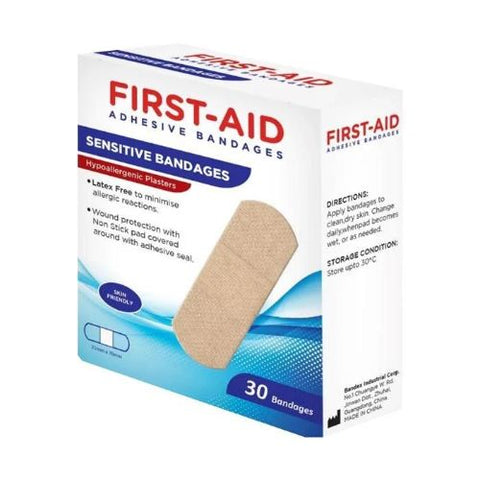 First Aid – Sens Hypoallergenic Bandages 30’s -25mmx76mm