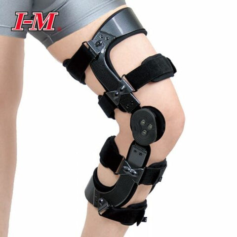 Active knee ligament brace w/ROM hinge