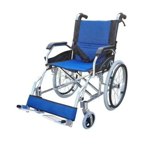 Lightweight Wheelchair with Foldable Backrest and Attendant Handbrakes – GM-CA967LHB-B