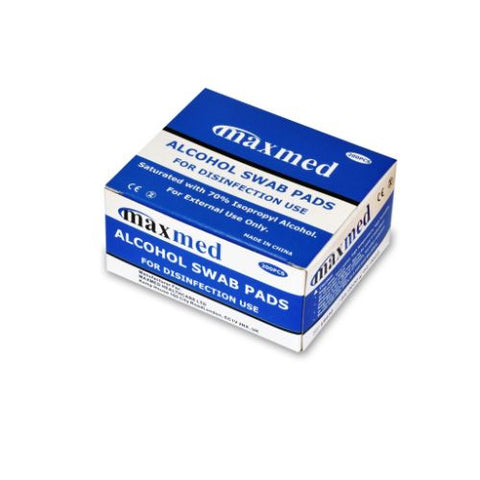 Maxmed Alcohol Swab Pads – 200 Pcs