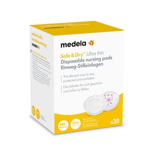 Medela – Safe & Dry Ultra Thin Disposable Absorbent Nursing Pads 30 Units