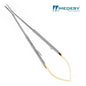Medesy – حامل إبرة منحني من Castroviejo برؤوس مطلية بالماس 180 مم