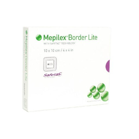 Mepilex Border Lite 4? x 4? (10 x 10 cm) Thin Soft Silicone Foam Dressing