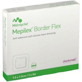 MEPILEX BORDER FLEX, 7.5x7.5cm, 5's/PACK