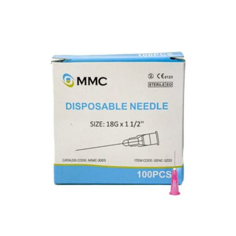 MMC – Disposable Needle 18G x 1-1/2”, EO Sterile – GENC-1020