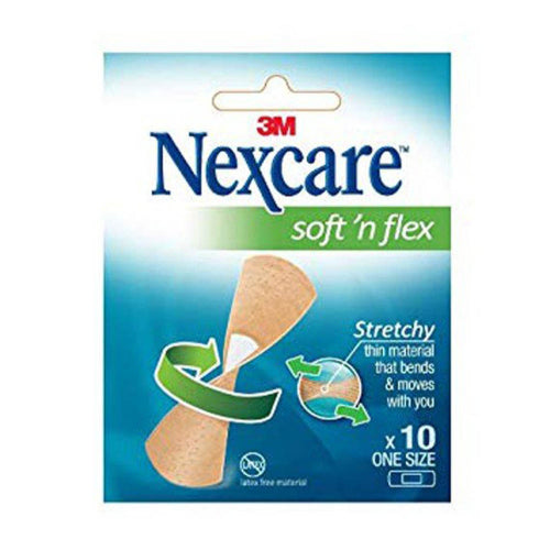 Nexcare – 575-10E Soft'N Flex Strips Dshape 10 Ea/Pack