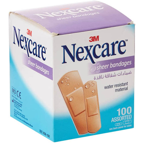 Nexcare – 658-100 ضمادات شفافة، متنوعة، 100/علبة