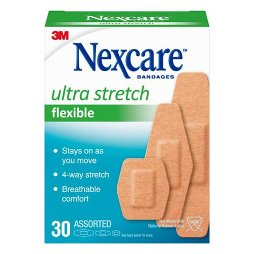 Nexcare – ضمادات مريحة ناعمة ومرنة Sf-30D، مقاس 28×76 مم، 30/علبة