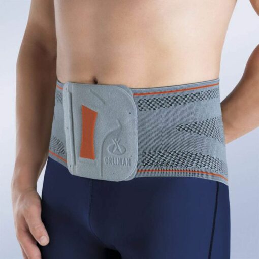 Orliman – Lumbosacral Back Support with Visco-Elastic Pad, Size 3, Gray – 9201