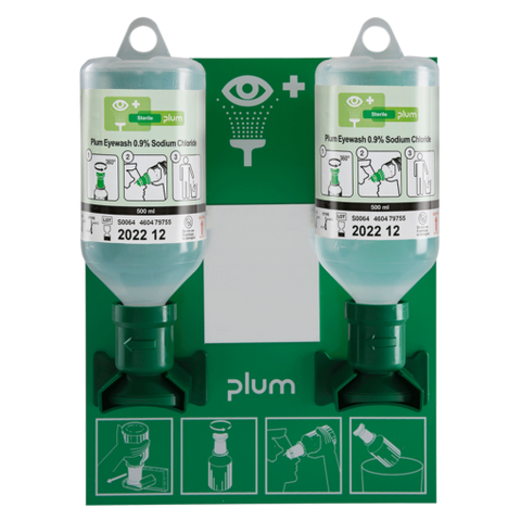 PLUM 500ML Eye Wash Station – Double Bottles