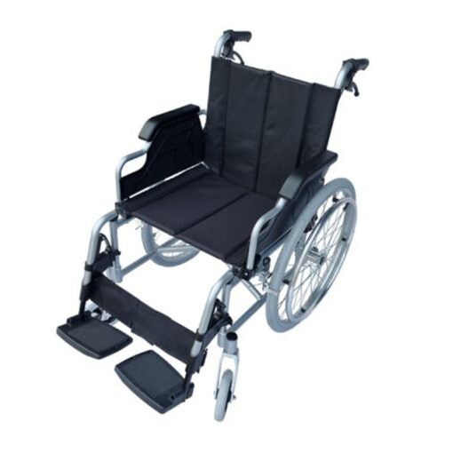 Premium Aluminium Manual Carer Wheelchair with Light and Foldable