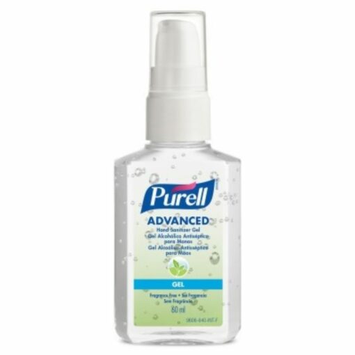 Purell – جل مطهر لليدين متقدم 60 مل، زجاجة مضخة محمولة – 9606-24