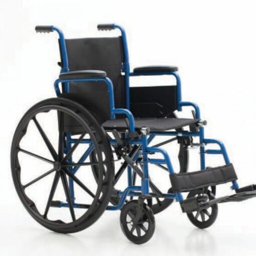 Rehamo Steely Blue Steel Wheelchair – 18 Inch