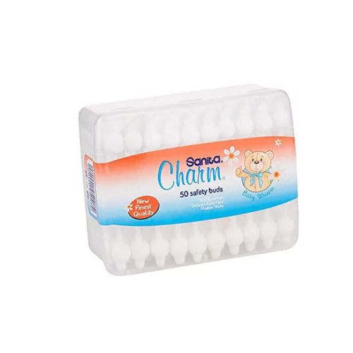 Sanita – Charm 100% Cotton Buds – 50 Veiligheidsknoppies