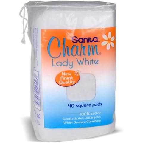 Sanita – Charm 100% Cotton Pads – 40 pads