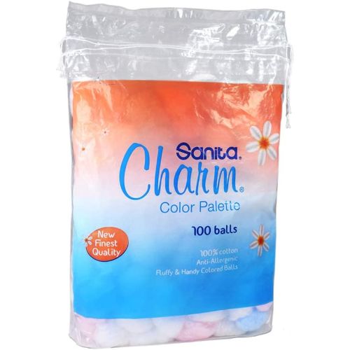 Sanita – Charm color 100% Cotton Balls – 100 balls