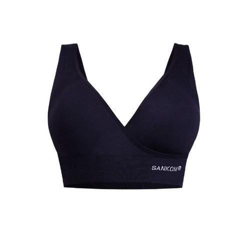 Sankom – Patent Aloe Vera Bra For Back Support, Black L/XL