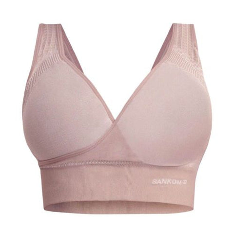 Sankom – Patent Classic Bra For Back Support, Beige L/XL