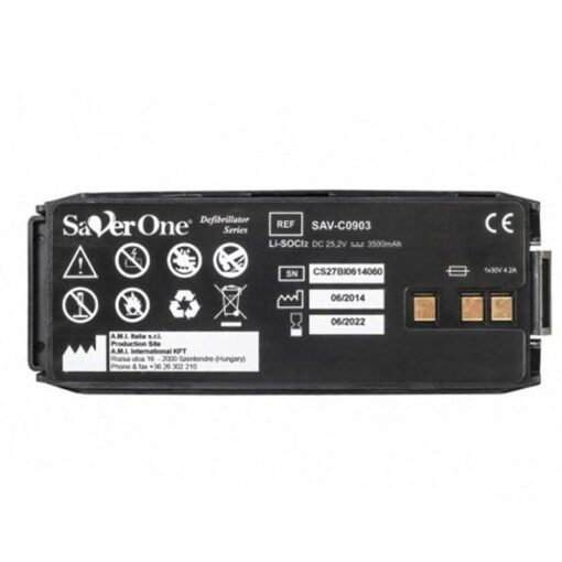 Saver One – Non-Rechargeable AED Disposable Defibrillator Battery – SAV-C0903