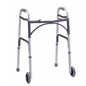 Aluminum Foldable Walking Frame with front wheels