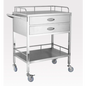 Stainless Steel Medical Trolley with Two Drawer