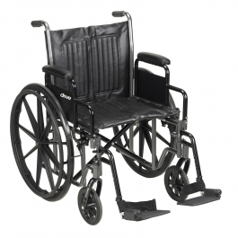 DRIVE DEVILBISS SILVER SPORT 2 WHEELCHAIR (Seat Width 20 Inch) - REGULAR FOOTREST