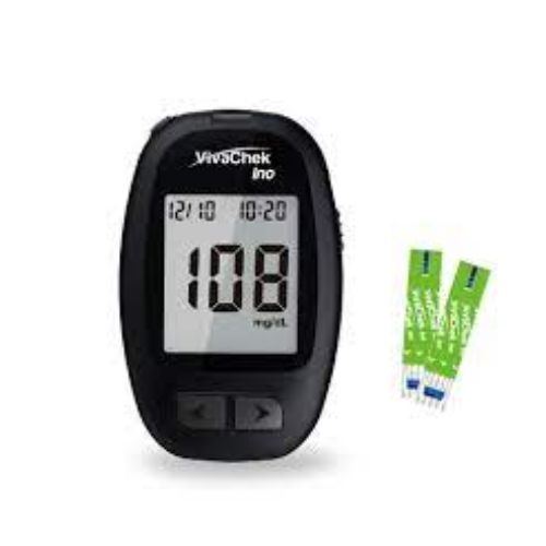 VivaChek – عبوة قيمة لجهاز قياس السكر Ino (1 متر + 2 علبة من الشرائط + 100 مشرط)